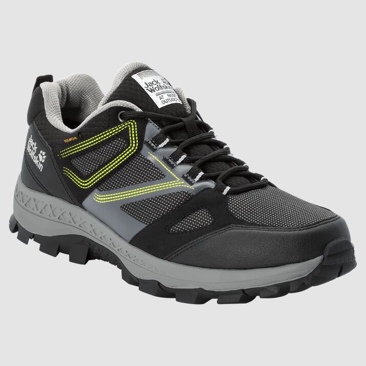 Zapatillas Senderismo Jack Wolfskin Downhill Texapore Low Hombre Negros/Verdes Claro Mexico-4318716